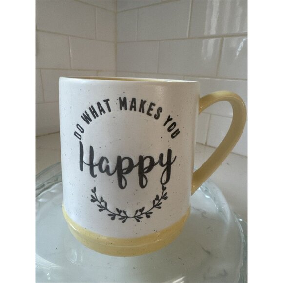 Heartland Hive Other - Heartland Hive "DO WHAT MAKES YOU Happy" 16oz Mug Cup Ceramic Speckled Two-sided